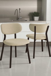Hanah Home Toldy Juego de 6 Sillas Crema y Marrón